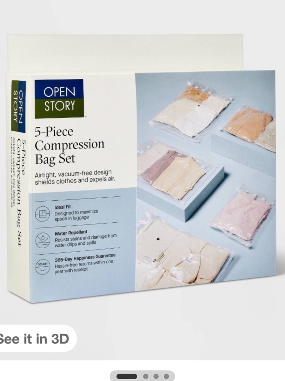 NEW Open Story 5-Piece Compression Bag Set